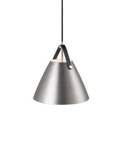 Nordlux Strap 27 - Børstet stål m/ sort rem