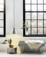 Nordlux Strap 27 - Børstet stål m/ brun rem