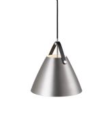 Nordlux Strap 27 - Børstet stål m/ sort rem