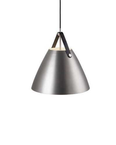 Nordlux Strap 36 - Børstet stål m/ sort rem