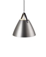 Nordlux Strap 36 - Børstet stål m/ sort rem