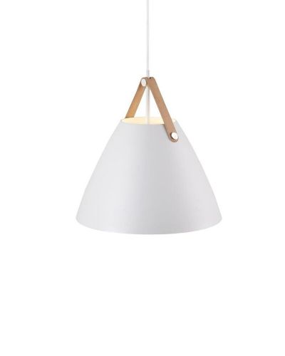 Nordlux Strap 36 - Hvid m/ brun rem