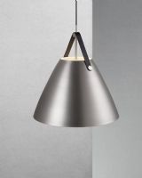 Nordlux Strap 48 - Børstet stål m/ sort rem