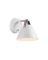 Nordlux Strap 15 - Hvid m/ brun rem