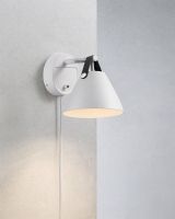 Nordlux Strap 15 - Hvid m/ sort rem