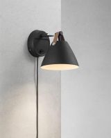 Nordlux Strap 15 - Sort m/ brun rem