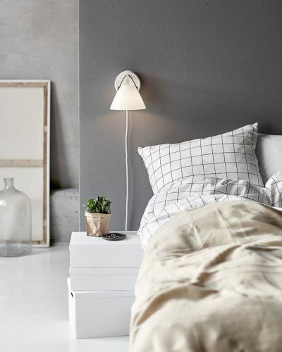 Nordlux Strap 15 - Opal/Hvid m/ sort rem