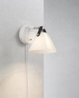 Nordlux Strap 15 - Opal/Hvid m/ sort rem