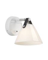 Nordlux Strap 15 - Opal/Hvid m/ sort rem