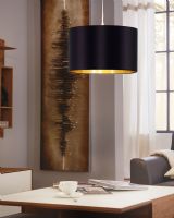 Eglo Maserlo Pendel Ø38 - Sort/Guld