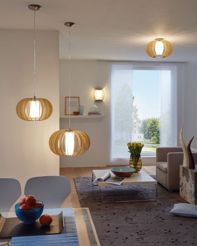 Eglo Stellato 1 Loftslampe Ø40 - Opal/ahorn