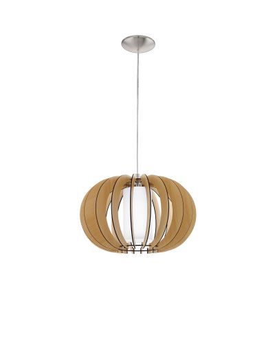Eglo Stellato 1 Pendel Ø40 - Opal/ahorn