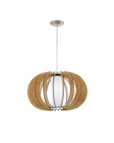 Eglo Stellato 1 Pendel Ø50 - Opal/ahorn