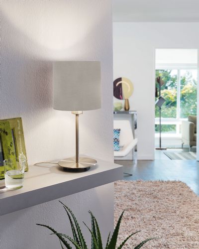 Eglo Pasteri Bordlampe 27cm  - Taupe
