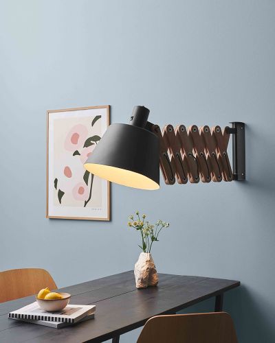 Halo Design Vintage XXL Væglampe - Sort/Valnød